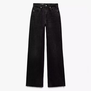 Zara Black Full Length TRF High Rise Wide
Leg Jeans